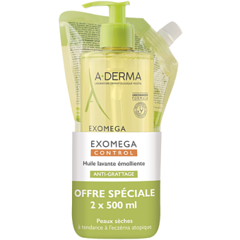 Exomega Control Huile lavante &eacute;molliente anti-grattage A-derma