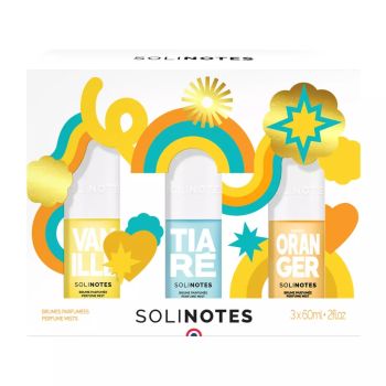 Coffret brumes parfum&eacute;es Vanille, Tiar&eacute;, Fleur d'orang&eacute; Solinotes - 3 produits