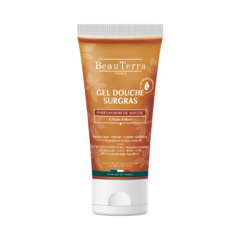 Gel douche Surgras Bois de santal BeauTerra - tube de 200ml