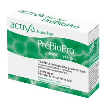 Bien-être PréBioPro libération retardée Activa - boîte de 30 gélules