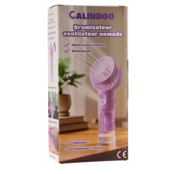 Brumisateur ventilateur nomade USB Calindoo - un brumisateur