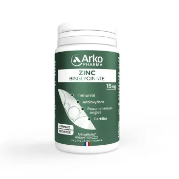 Zinc bisglycinate 15mg Arkopharma - 60 gélules