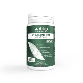 Vitamine D3 végétale 2000ui Arkopharma - 60 gélules