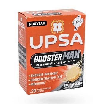 Booster max UPSA - 20 cachets effervescents goût mangue citron