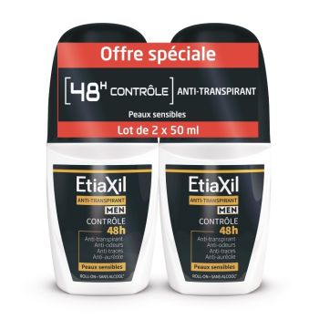 Déodorant homme anti-transpirant contrôle 48h Etiaxil