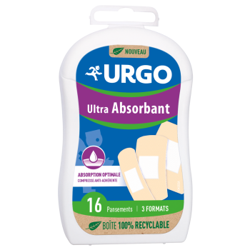 Pansement ultra absorbant Urgo - boîte de 16 pansements