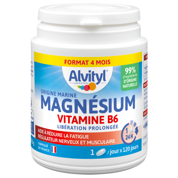 Magnésium Vitamine B6 Alvityl - pot de 120 comprimés