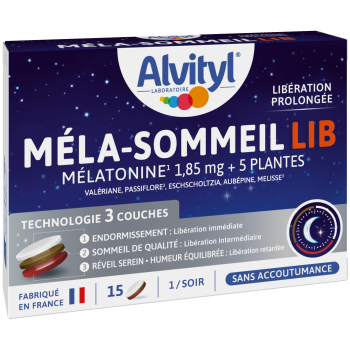 Méla-Sommeil Lib Alvityl - boîte de 15 comprimés