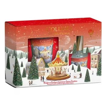 Coffret bougie et parfum d'intérieur épices étoilées Collines de Provence - 2 produits