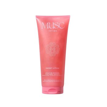 Huile de douche parfum&eacute;e nacr&eacute;e Sweet Litchi Musc Intime - 200ml