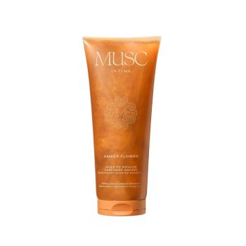 Huile de douche parfum&eacute;e nacr&eacute;e Amber Flower Musc Intime - 200ml