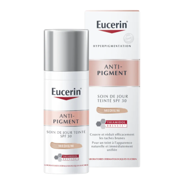 Soin de jour teinté anti-pigment SPF30 Eucerin - flacon pompe de 50 ml