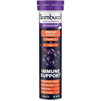 Sambucol Immuno Forte Sureau Noir, Vitamine C & Zinc  - 15 comprimés effervescents