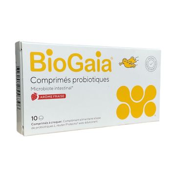 Microbiote intestinal arôme fraise BioGaia