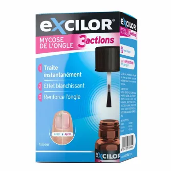 Mycose de l'ongle 3 actions Excilor - flacon de 7ml