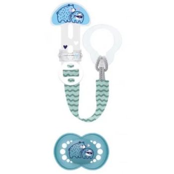Sucette & attache-sucette silicone 6 mois+ Mam