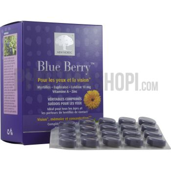 Blue Berry pour les yeux et la vision New Nordic - boîte de 120 comprimés