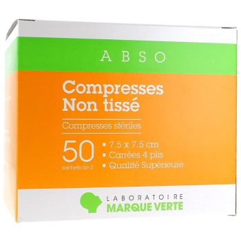 Compresses stériles non tissé Marque Verte