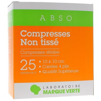 Compresses stériles non tissé Marque Verte