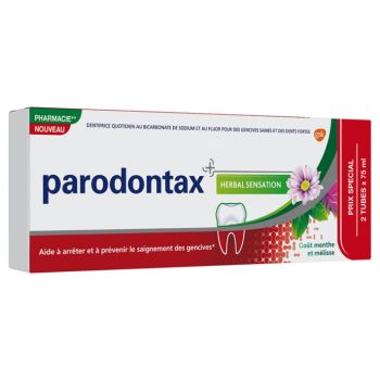 Dentifrice Herbal Sensation Parodontax - lot de 2 tubes de 75 ml