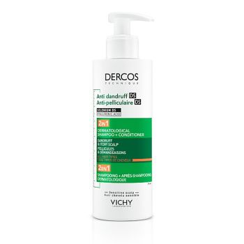 Dercos shampooing antipelliculaire démêlant traitant 2en1 Vichy