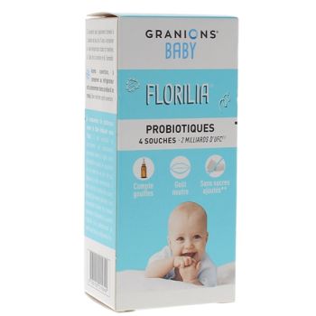 Florilia Sirop probiotiques bébé Granions - flacon compte-gouttes de 15ml