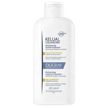 Kélual Squanorm shampooing traitant hydratant pellicules sèches Ducray