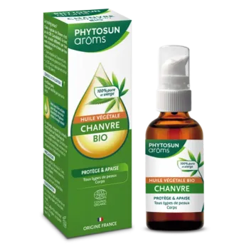 Huile végétale chanvre bio Phytosun arôms - flacon-pompe de 50ml