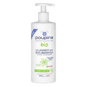 Liniment 2en1 anti-irritation bio Poupina - flacon-pompe de 750ml