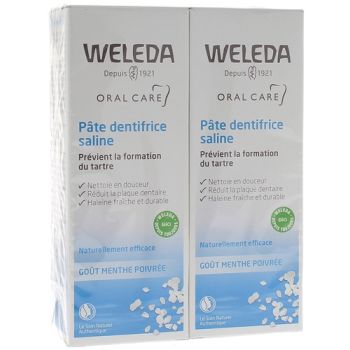 Pâte dentifrice saline Weleda - lot de 2 tubes de 75 ml