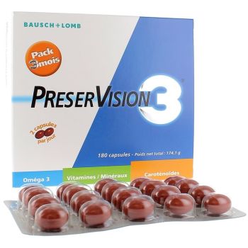 Preservision 3 complément alimentaire à visée oculaire Bausch lomb