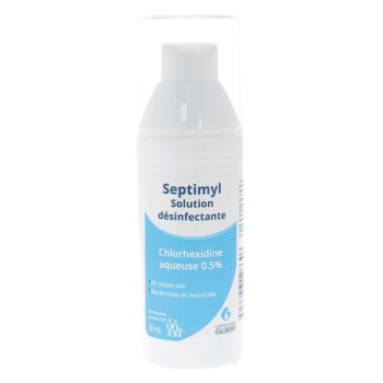 Septimyl solution désinfectante chlorhexidine aqueuse 0,5% Gilbert - spray de 50 ml