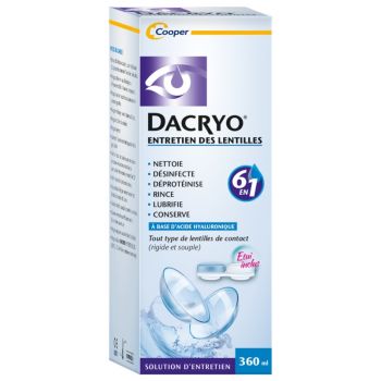 Solution d'entretien lentilles Dacryo Cooper