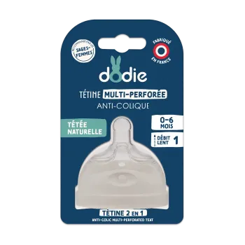 Tétine anti-colique multi-perforée Dodie - une tétine