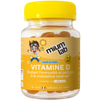 Vitamine D enfants sans sucres Mium Lab - pot de 30 gummies