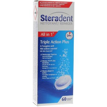 Steradent triple action plus comprimés nettoyants Stéradent