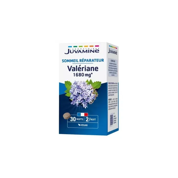 Valériane 1680mg Sommeil réparateur Juvamine - boite de 60 comprimés