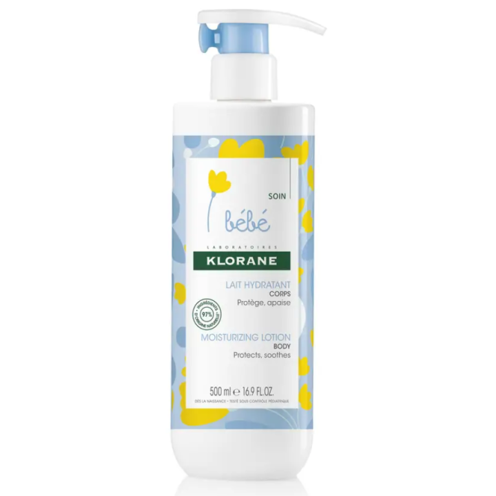 Bébé lait hydratant corps Klorane - flacon-pompe de 500ml