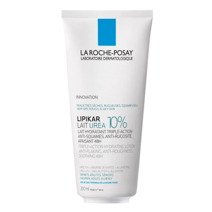 Lipikar lait hydratant corps Urea 10% La Roche-Posay - tube de 200 ml