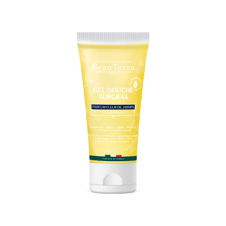 Gel Douche Surgras fleur de Jasmin Beauterra - flacon de 200ml