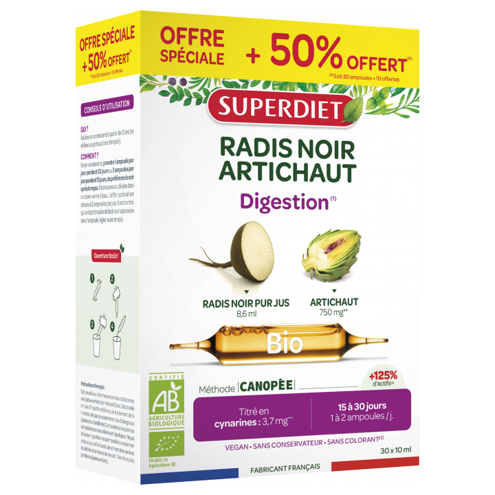 Radis noir / Artichaut bio Super Diet