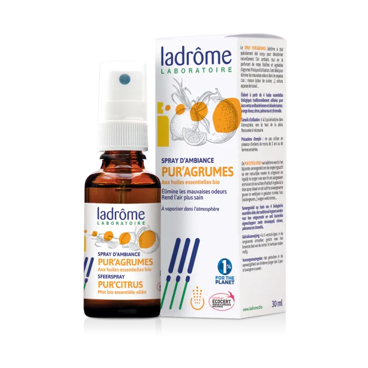 Spray d'ambiance pur'agrumes Ladrôme - spray de 30ml 