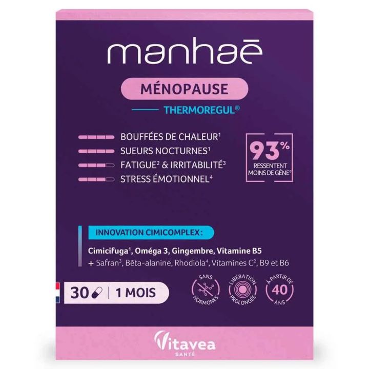 Manhaé Ménopause Thermoregul Vitavea - 30 gélules