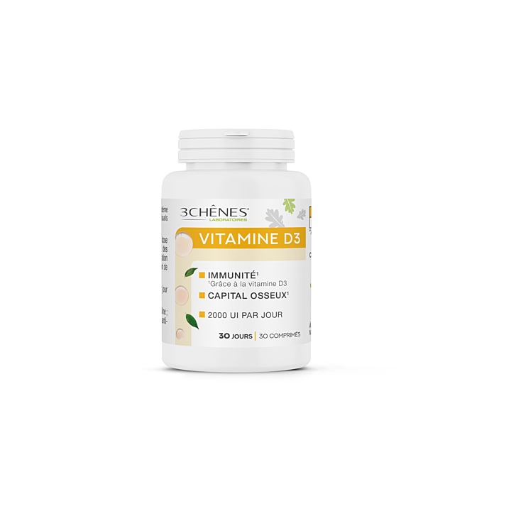 Vitamine D3 2000UI 3C Pharma - pot de 30 comprimés