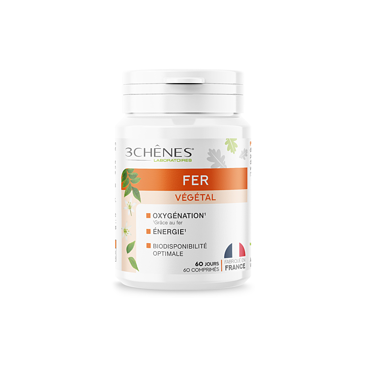 Fer végétal 3 Chênes - pot de 60 comprimés
