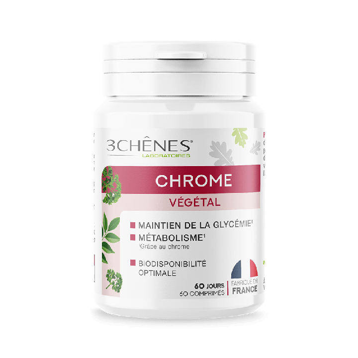 Chrome végétal 3 Chênes - pot de 60 comprimés