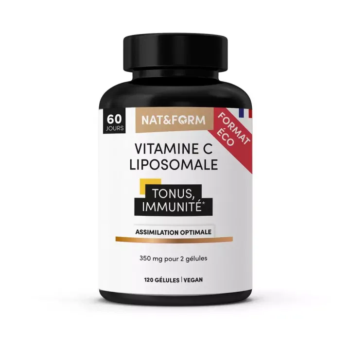 Vitamine C Liposomale tonus et immunité Nat&Form - pot de 120 gélules