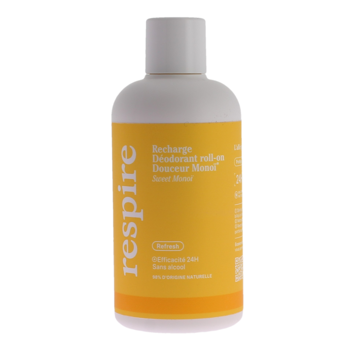 Recharge déodorant roll-on douceur monoï efficacité 24h Respire
