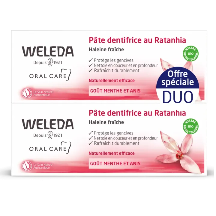 Pâte dentifrice au ratanhia Weleda