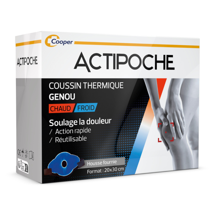 Actipoche Coussin thermique Genou Cooper - boîte de 1 actipoche 20 x 30 cm